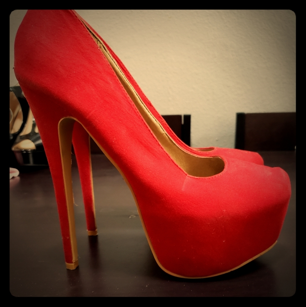 Red stilettos heels